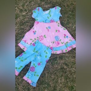 Sz 4 Indygo Girls Boutique Designer Dress & Bottoms set